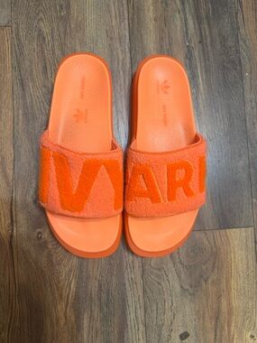 IVY PARK x adidas Screaming Orange Terry Strap Slide Sandals